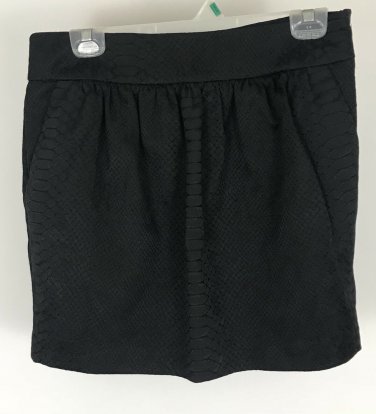 DKNYC Women's Mini Skirt Snake Print Lined Black Side Zipper 10 Career Party