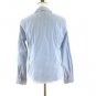 Fashion Bug Stretch Women's Shirt Blouse Striped Button Down Career Blue Size M
