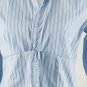 Fashion Bug Stretch Women's Shirt Blouse Striped Button Down Career Blue Size M