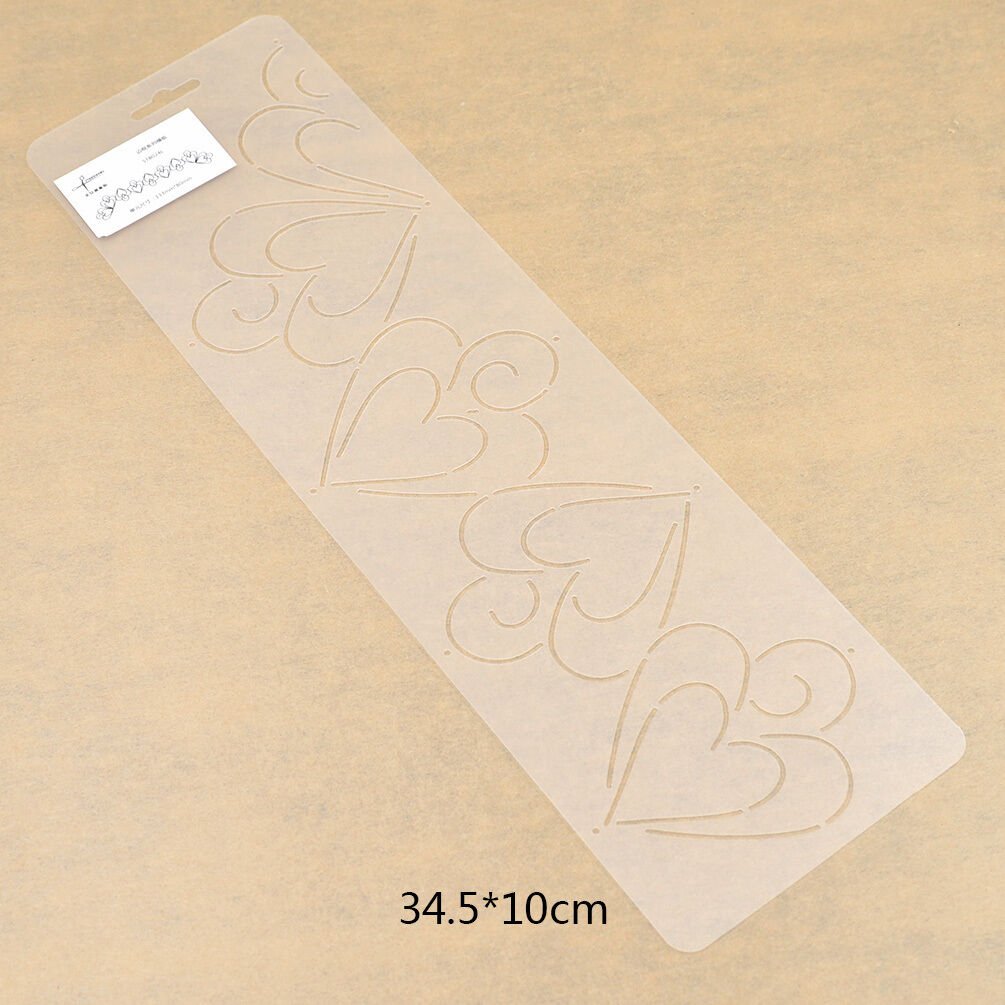 Plastic Clear Quilting Stencil Template for Craft Stitch Sewing DIY Art Craft - Heart
