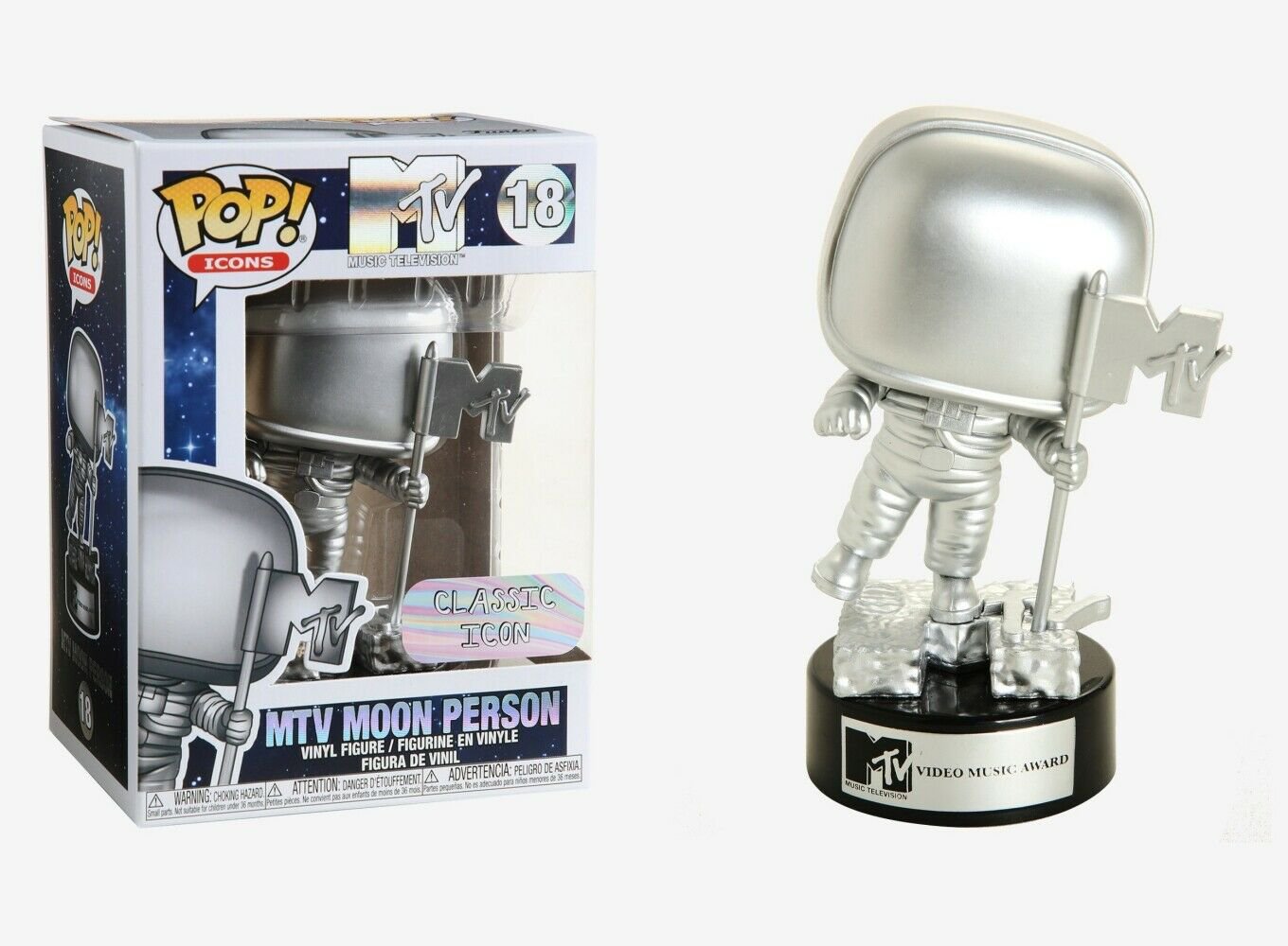 HOT SELLER Funko Pop Icons: MTV Music Televisionâ„¢ - MTV Moon Person Vinyl Figure
