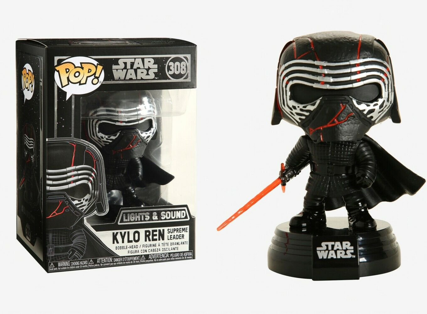 HOT SELLER Funko Pop Star Warsâ„¢ Lights & Sound - Kylo Ren Supreme Leader Bobble-Head