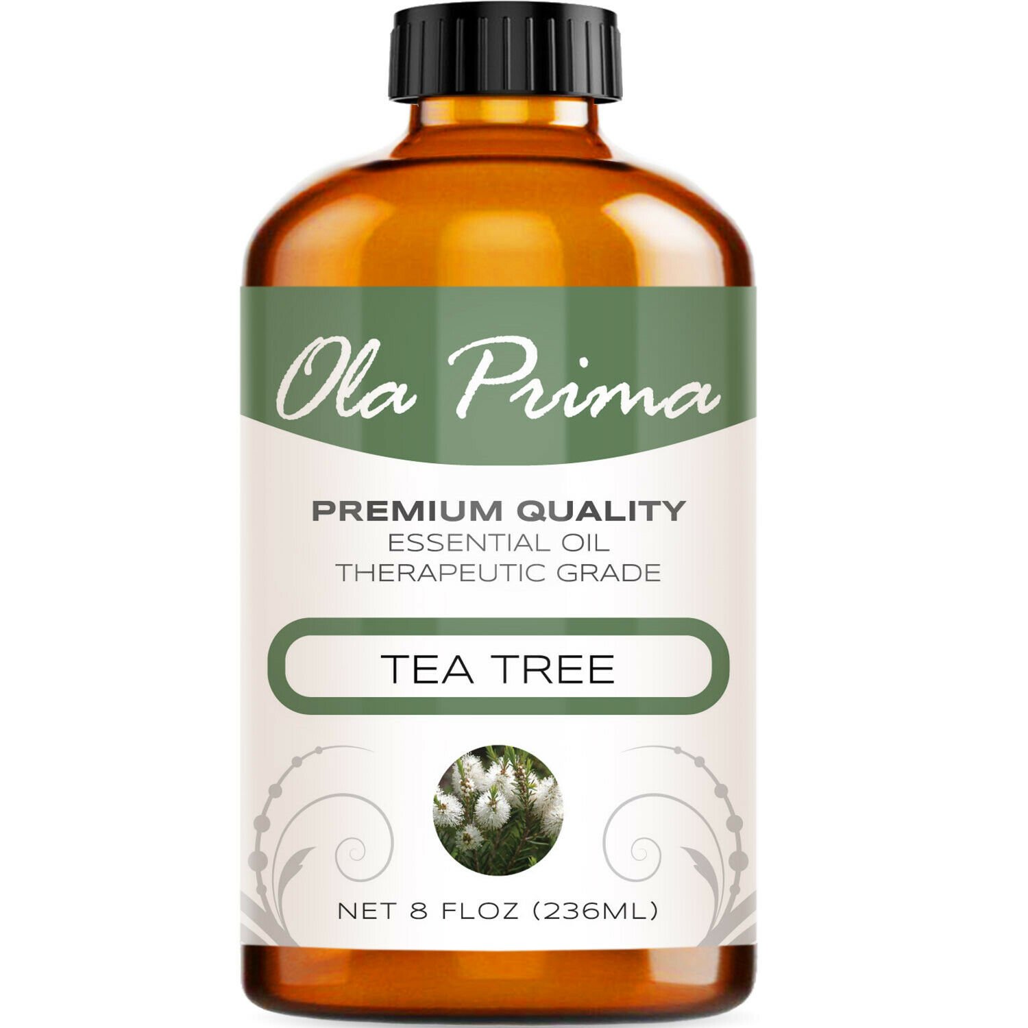 UNA SELLER 8oz Tea Tree Essential Oil - Multiple Sizes - 100% Pure - Amber Bottle