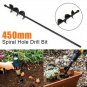 Planter Auger Spiral Hole Drill Bit 18'' Garden Planting Yard Soil Earth Bulb