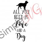 All You Need Is Love And A Dog Cut File