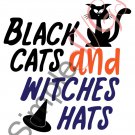 Black Cats and Witches Hats, Halloween Cut File