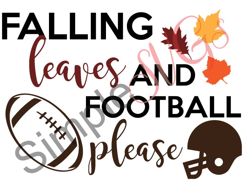 Falling Leaves and Football Please Cut File