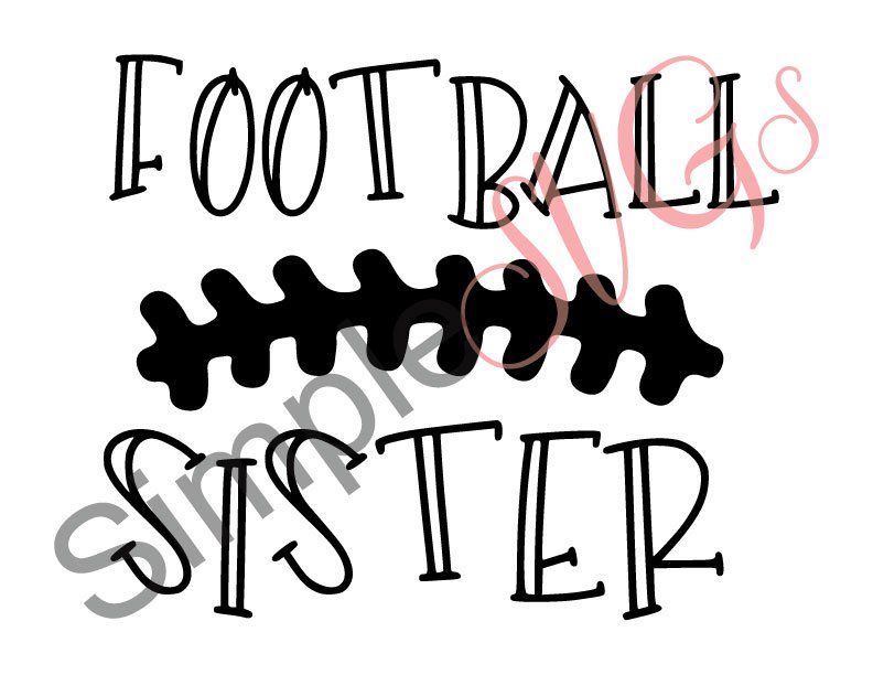 Football Sister Cut File