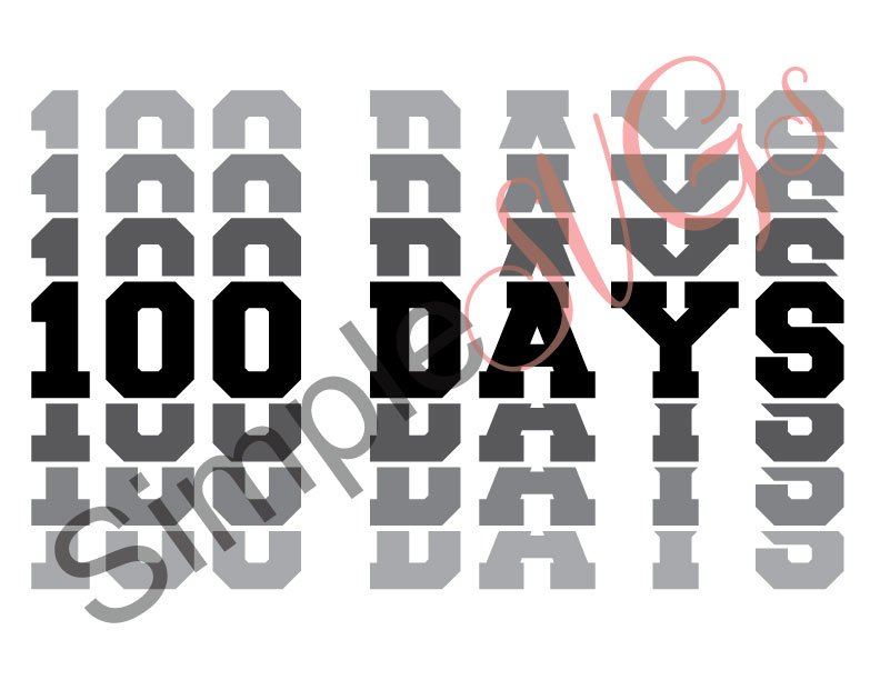 100 Days Cut File