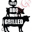 Chicken Pig Cow Fried BBQ Grilled Cut File