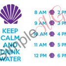 Keep Calm And Drink Water Tracker Cut File
