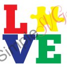 Love Block With Autism Puzzle Piece Cut File