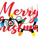 Merry Christmas With Lights Cut File