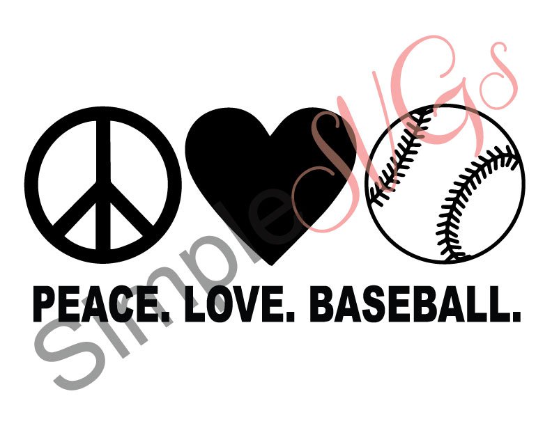 Free Free Peace Love Baseball Svg Free 230 SVG PNG EPS DXF File