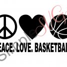 Peace. Love. Basketball Cut File