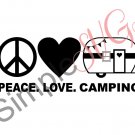 Peace. Love. Camping Cut File