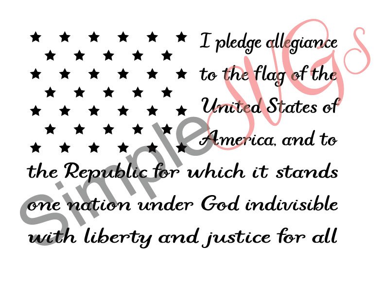 Pledge Of Allegiance Cut File