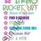 Spring Bucket List Sign Cut File