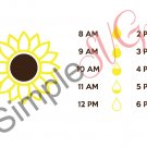 Sunflower Water Tracker Cut File