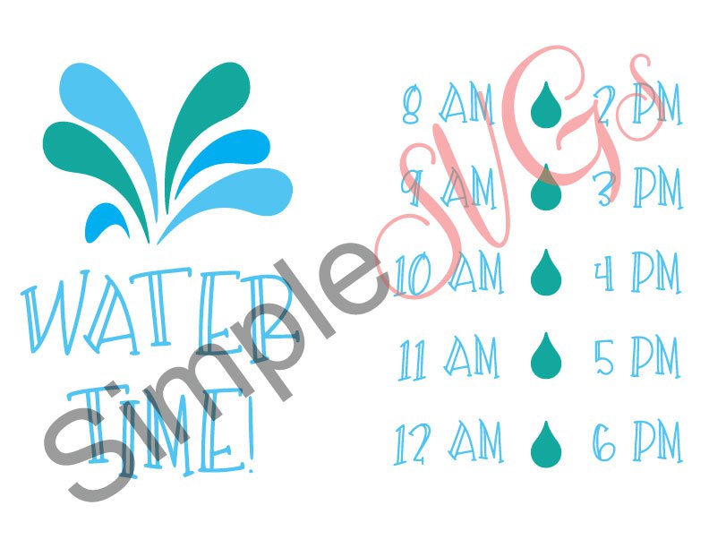 Water Time Water Tracker Cut File