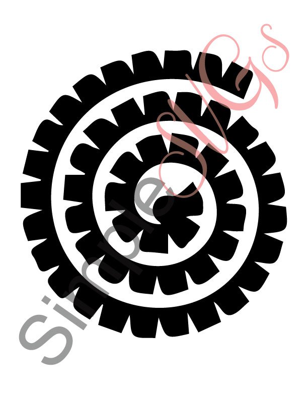 Rolled Flower Cut File