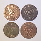 Coin 1 Duit Utrecht Netherlands East Indies 1786 1789 1790 1791