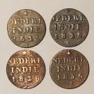 Coin 1/4 stuiver Willem Netherlands East Indies 1823 1825 1826 1836