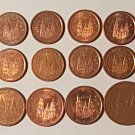 Lot 12 Coin Spain 1 2 Cent euro 1999 2001 2003 2005 2006 2008 up to 2016