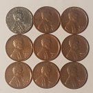 Lot 9 Lincoln Wheat Cent 1943 1944 1945 1946 1947 1948 1950