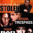 Nicolas Cage Triple Feature: Stolen/Trespass/The Bad Lieutenant (DVD, 2015,...