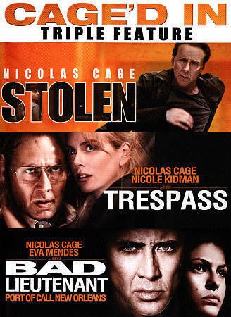 Nicolas Cage Triple Feature: Stolen/Trespass/The Bad Lieutenant (DVD, 2015,...