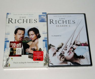 The Riches: DVD Starring Eddie Izzard & Minnie Driver  Season 1 and 2 (DVD) LIKE NEW condition
