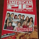 American Pie 3 Movie Pie Pack DVD, 3-Disc Set, Unrated LIKE NEW with SLIP CASE
