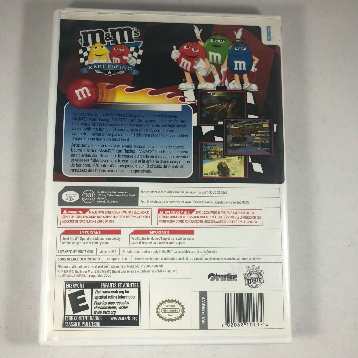 M&M's Kart Racing (Nintendo Wii, 2007) LIKE NEW with BOOKLET
