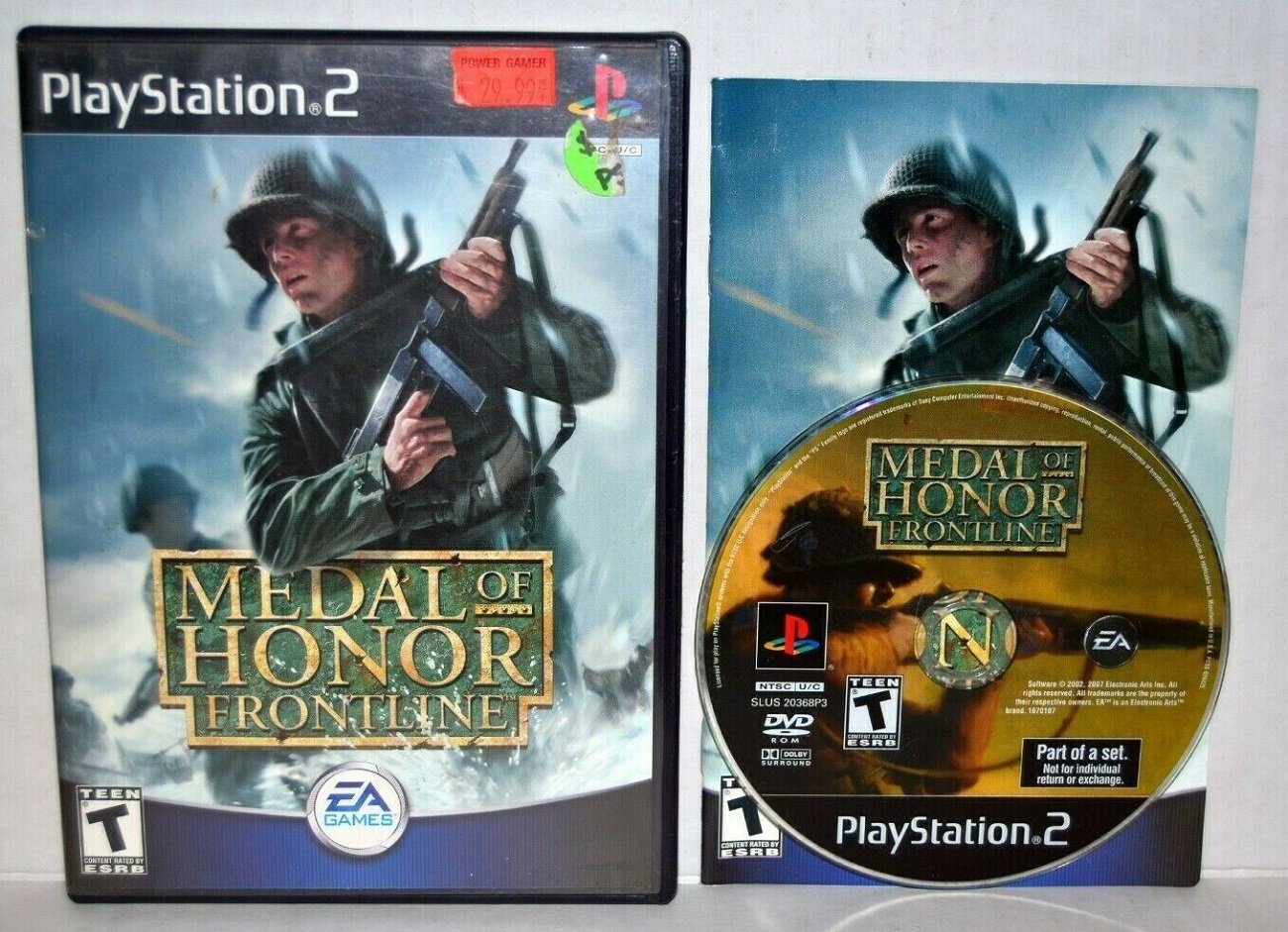 Medal of Honor: Frontline (Sony PlayStation 2, 2002) LIKE NEW with BOOKLET