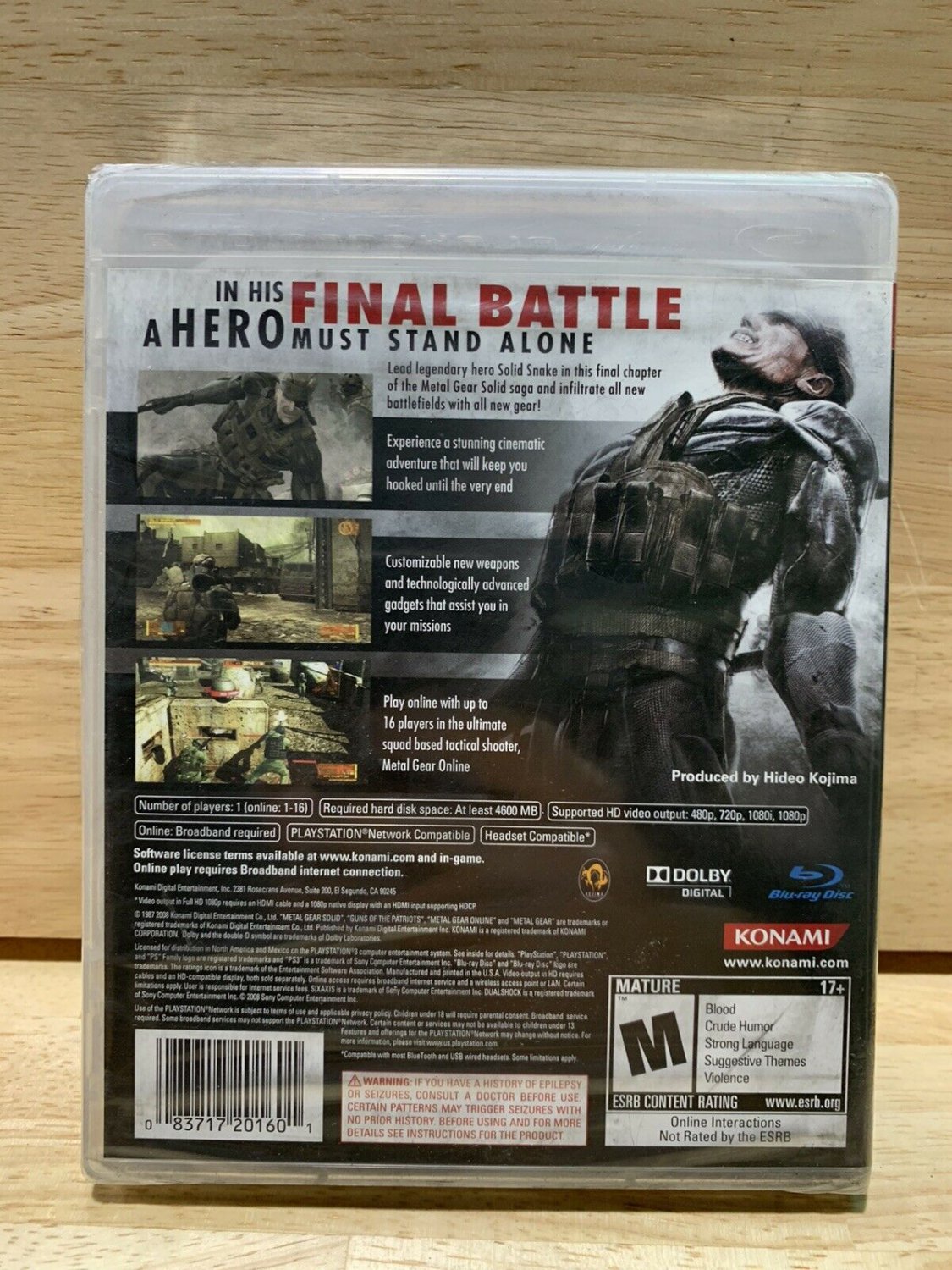 Manuale Istruzioni Metal Gear Solid 4 Guns Of The Patriot Per PS3 – Condizioni Ottime