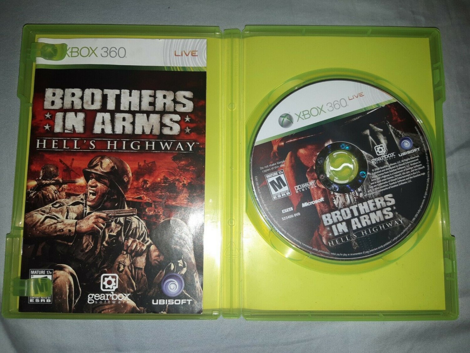 Brothers in Arms Hell's Highway (Microsoft Xbox 360, 2008) VERY GOOD