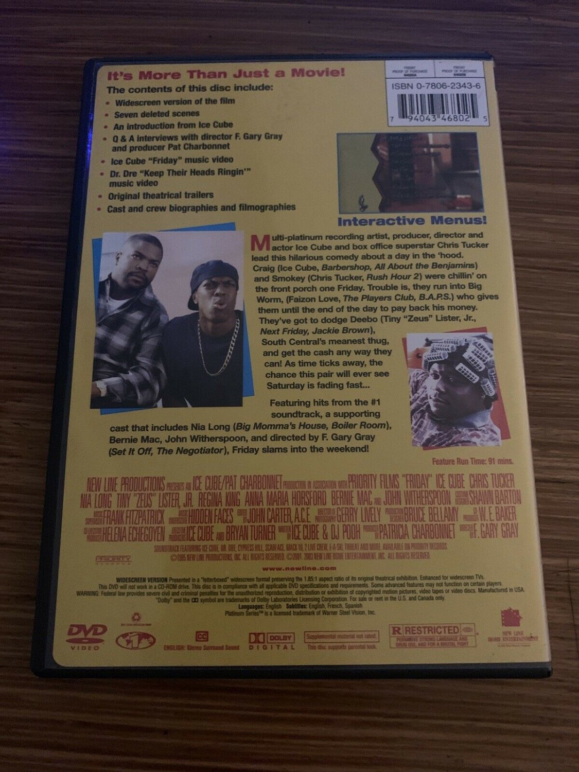 Friday (DVD, 1999) Ice Cube Chris Tucker With Original Insert VERY GOOD ...