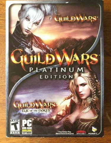 Guild Wars Platinum Edition & Eye of the North Expansion PC Game LIKE NEW with BOOKLET