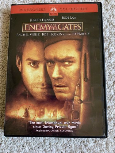 Enemy at the Gates (DVD, 2001, widescreen) Jude Law, Rachel Weisz. disc LIKE NEW with INSERT