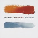 What We Want, What We Get by Dave Barnes (CD, 2010, Razor & Tie) VERY GOOD CONDITION