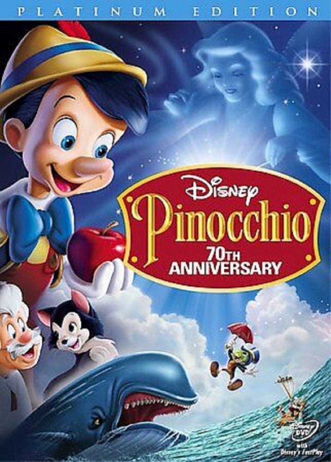 Pinocchio (DVD, 2009, 2Disc Set, 70th Anniversary Platinum Edition) LIKE NEW with INSERT