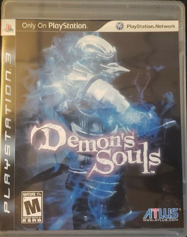 Demon's Souls (PlayStation 3) Ps3 disc & case LIKE NEW, STORE PRINTED COVER ART - NO BOOKLET
