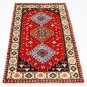 2 X 4 Hand Knotted Geometric Designed Red Color New Area Rug for living rooms