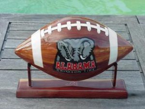 Alabama Crimson Tide Football. Laser Etched Wooden Kitchenaid 