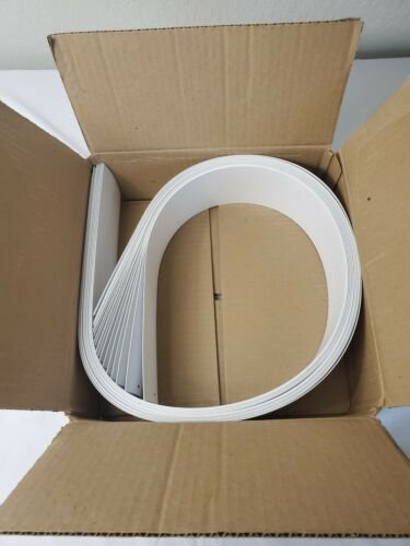DALIX PVC Vertical Blind Replacement Slats Curved Smooth White Ivory Off White 10 (94.5 Length)