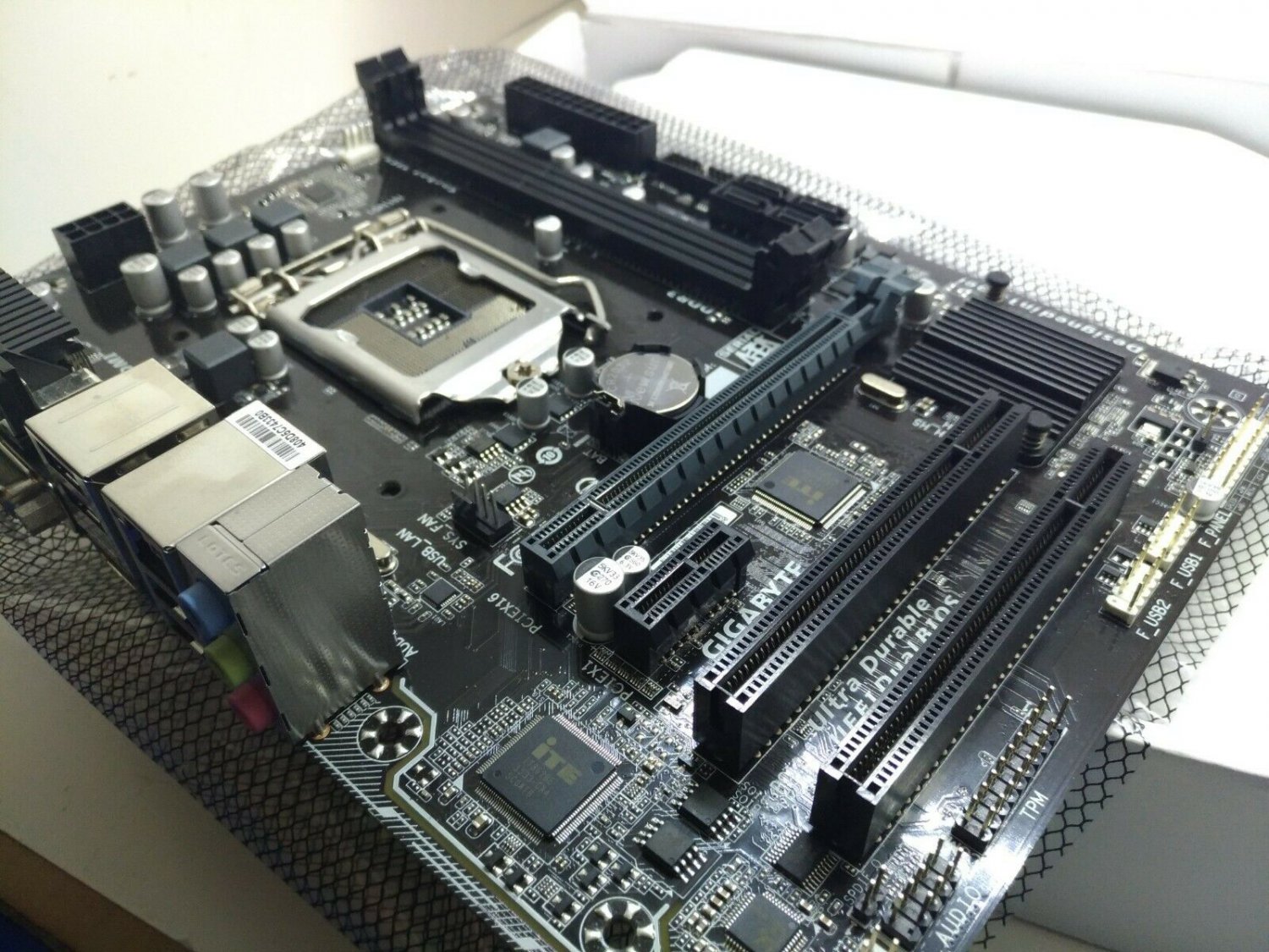 Gigabyte Motherboard gah110ms2ph DDR3 For parts As Is bent pins