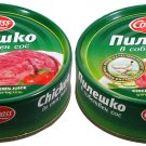 Chicken in own sauce Bio canned 2x180g natural Compass