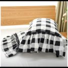 Buffalo Check Black and White Ruffle pillow Shams