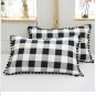 Buffalo Check Black and White Ruffle pillow Shams